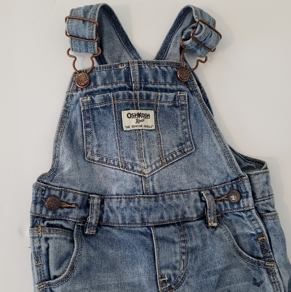Vintage Oshkosh Denim Overalls Size 18 Months - Picture 2 of 8